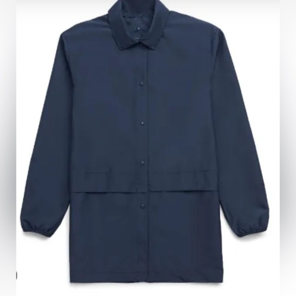 Herschel Voyage Long Coach Jacket • Lightweight Everyday Rain Layer Navy (XS)